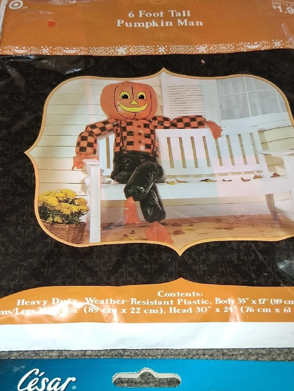 Halloween Set 2 6 Ft Pumpkin Men & 2 Costume Animal Noses